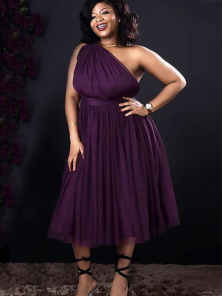 purple plus size dresses for weddings